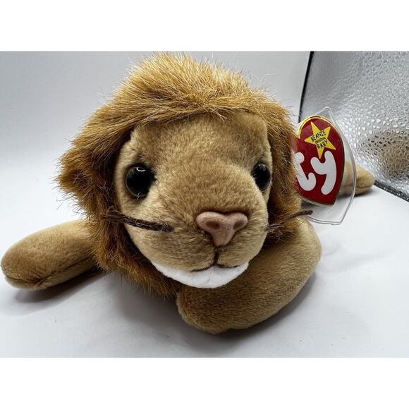 TY Beanie Baby Babies Stuffed Animal Plush Roary 1996 - Picture 8 of 10